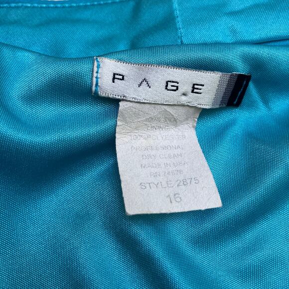 VTG Y2K Silk Halter Top Med/LG Blue Babydoll Ribbon Chiffon V Neck Coquette - Picture 11 of 12